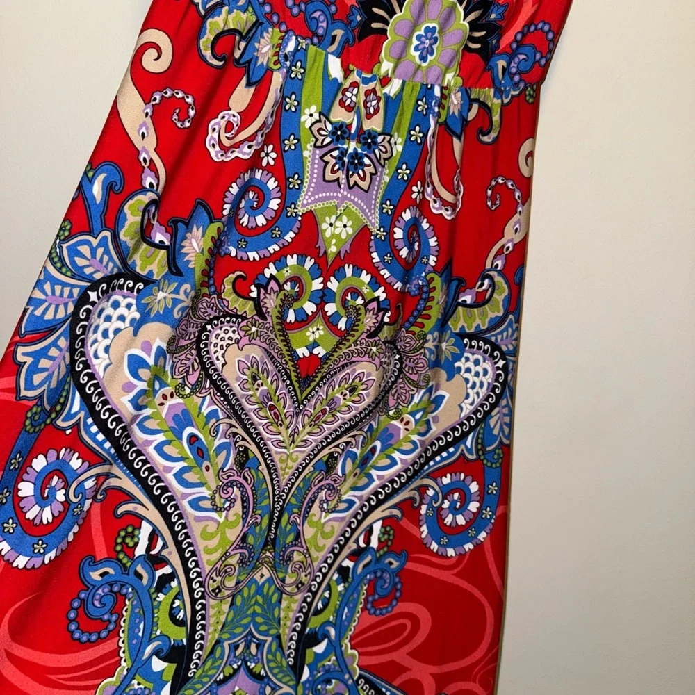 Snap Red Paisley Maxi Dress - Picture 5 of 8